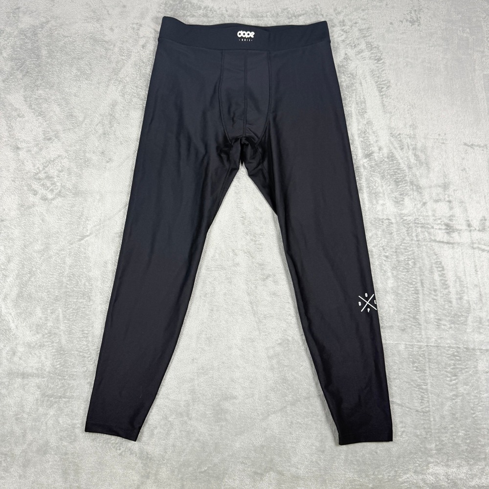 Dope Mens M Snuggle FW21 Base Layer Pants Black Compression Leggings Logo